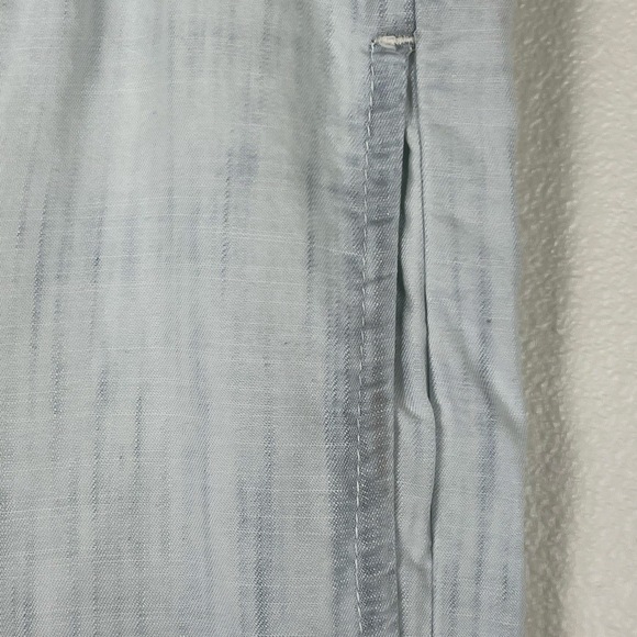 Bella Dahl Pants Womens Size Medium Light Blue WideLeg Elastic Waist Boho Resort - Picture 7 of 8